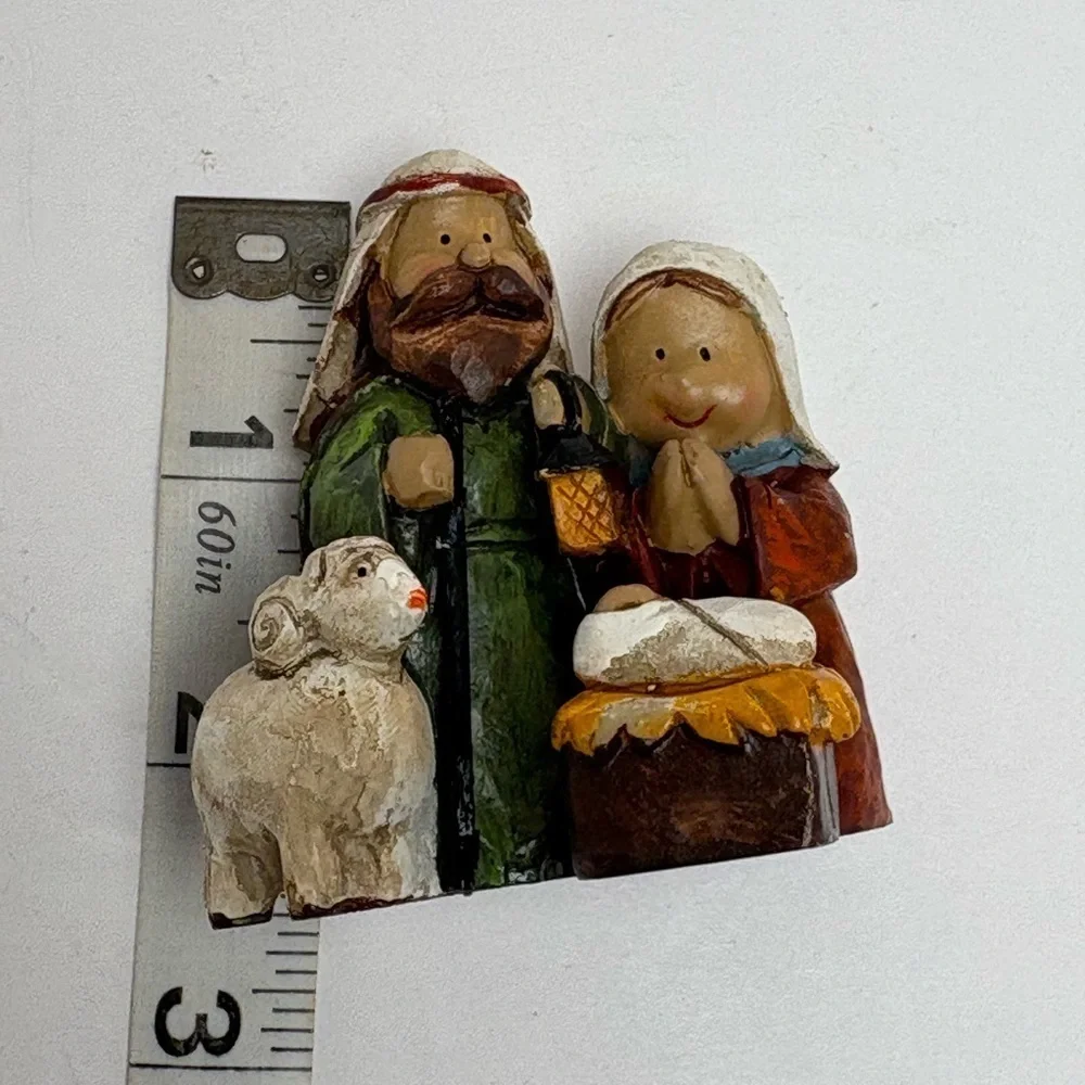 Miniature Resin Nativity Scene Figurine Set